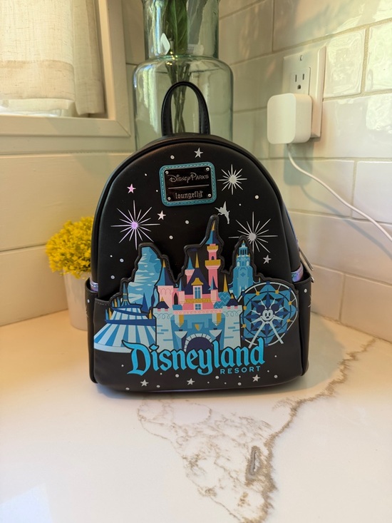 disney parks exclusive disneyland castle loungefly mini backpack Loungefly Disneyland Backpack Disney Parks Castle Print Mini Backpack NWT